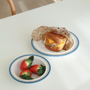 시라쿠스 메이플 브런치 접시 2 size 기본 양식 디저트 라인 접시